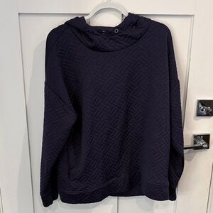 RBX Dark Blue Quilted Cowl Neck Sweater